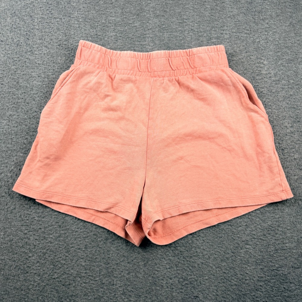 Zara Women's M Medium Pink High Waisted Sweat Shorts